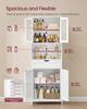 VASAGLE Storage Cabinet, Freestanding Bathroom Storage Unit with Adjustable Shelves, Drawer, Open Compartments, for Bathroom, Living Room, Kitchen