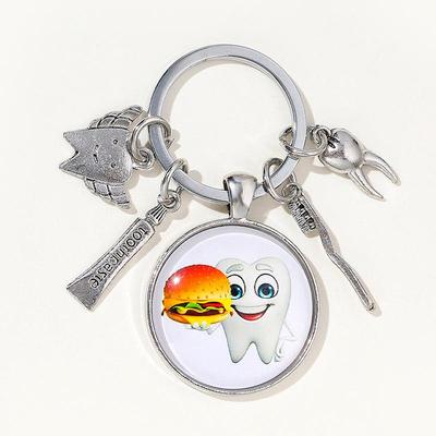 Creative Toothbrush & Toothpaste Keychain Pendant