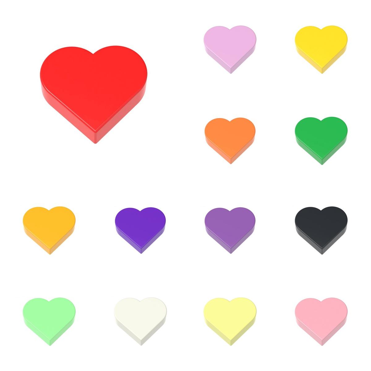 

100g/651PCS 39739 Round 1x1 Heart Constructing Blocks Moc Love Plate Compatible featuring Bricks DO-IT-YOURSELF Children Toys Gift 100g--651PCS