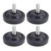 4pcs Screw On Rubber Feet for Furniture Adjustable M10 Thread Furniture Pad Legs for Table Chair Sofa Diameter 58mm