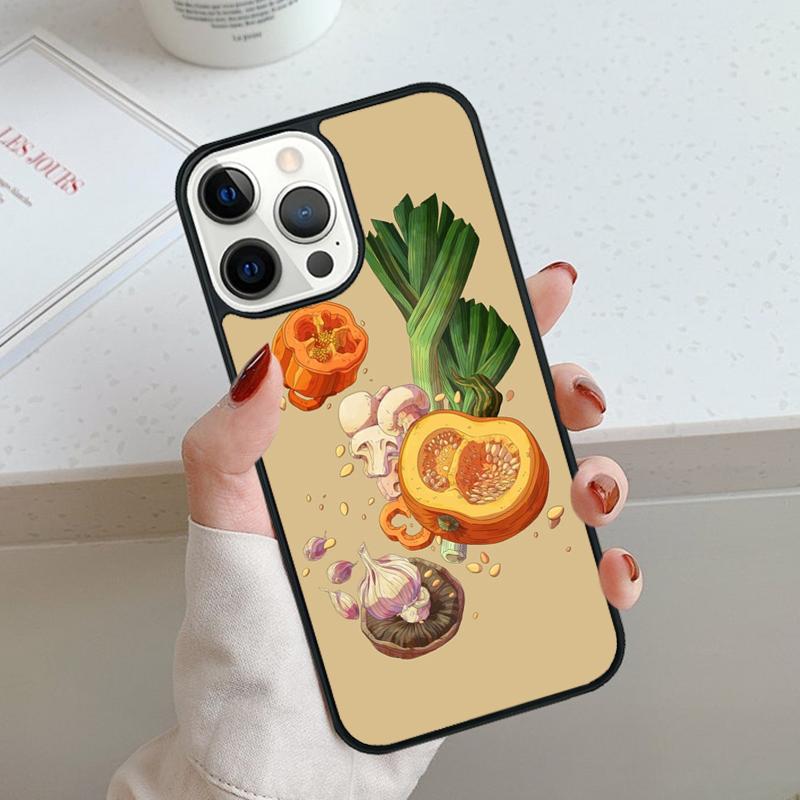 Vegan Vegetables Veggies Phone Case For iPhone 17 Air 11 12 13 14 15 16 Pro Max Cover For iPhone 17 Air Max Plus Coque Shell
