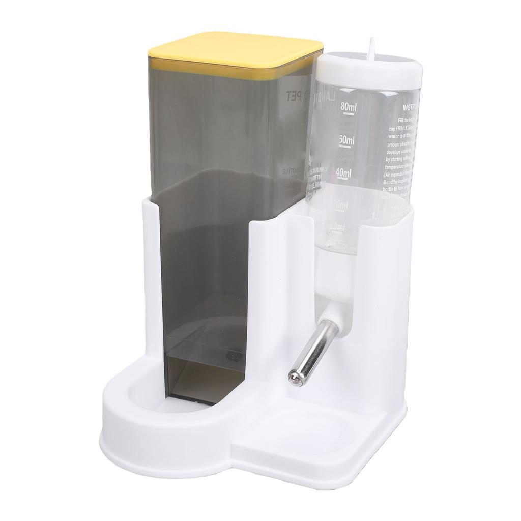Automatic Hamster Feeder and Water Dispenser 2 in 1 Small Animal Water Dispenser Food Bowl 80ml