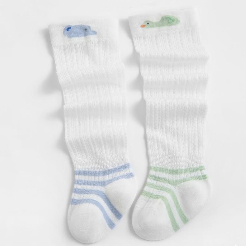 Newborn Baby Socks Summer Anti-Mosquito Knee High Infant Socks Cute Cartoon Breathable Mesh Over Calf Stockings For Infants