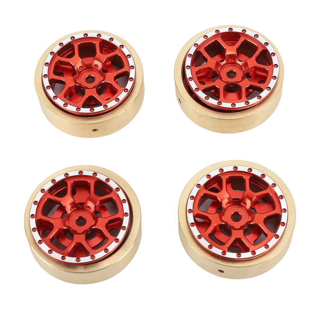 4pcs Aluminum Alloy Wheel Hub Copper Counterweight RC Wheel Hub Internal Weight Assembly for HOBBYPL