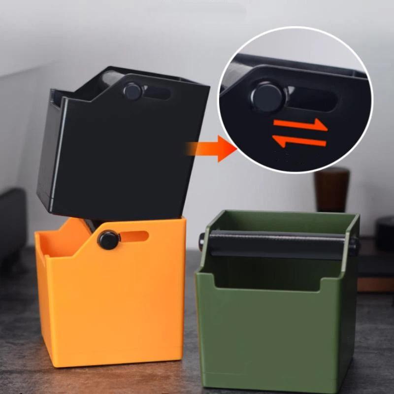 Coffee Grounds Knock Box Anti-Slip Espresso Dump Bin Food Grade Sturdy Container for Barista Home Coffee Station Use