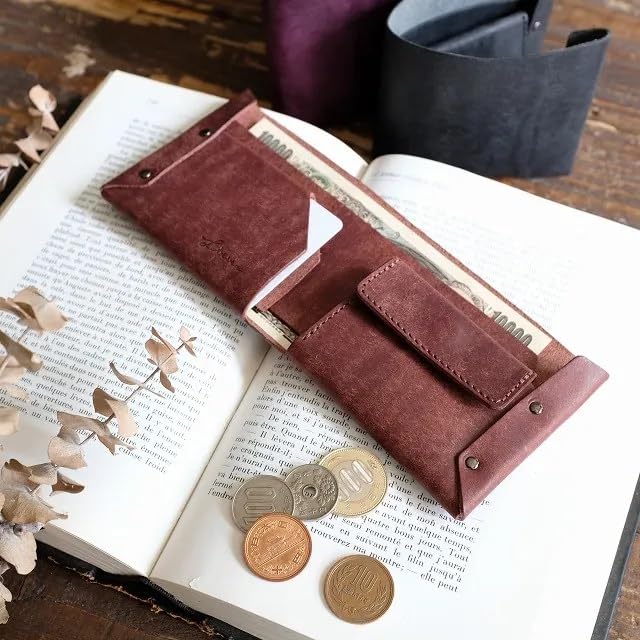 [LITSTA] Wrap Half Wallet, Italian Pueblo Leather, Black