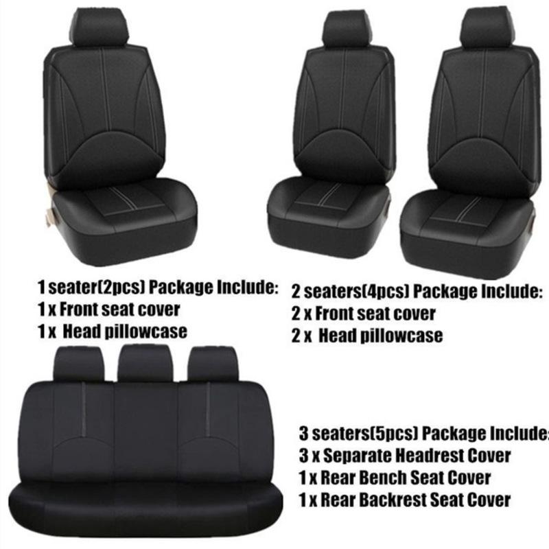 Funda Universal de Cuero PU para Asiento de Coche para Todas las Estaciones - Impermeable y Antipolvo