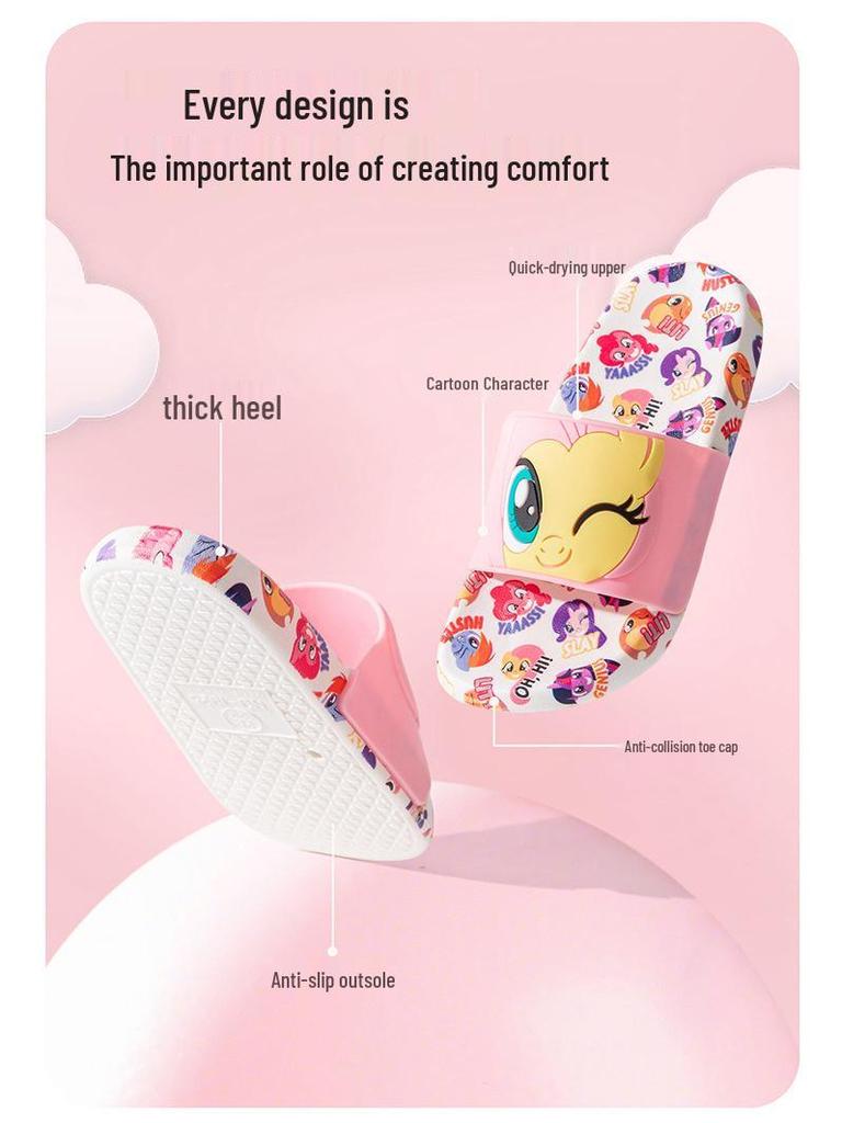 Sandalias de Verano Antideslizantes para Niños My Little Pony - Bonitas Pantuflas de Interior para Niñas