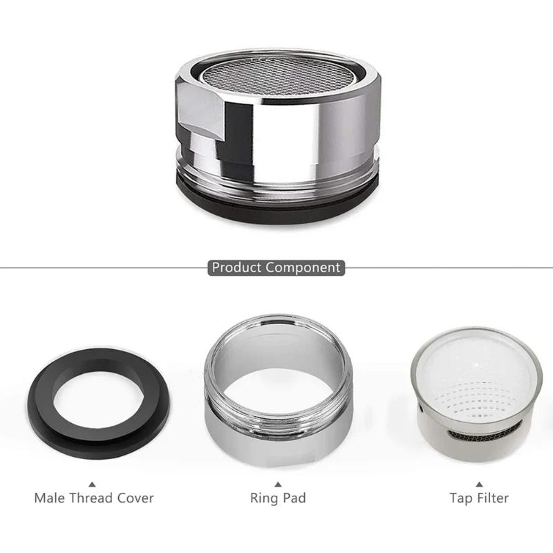 Robinet de economisire a apei din alamă Aerator de robinet Filtru înlocuibil Duză mixtă Filet de 24 mm Robinet de baie Barbotator Piese de baie