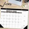 Spacious Hanging Calendar Monthly Layout Monthly Planner Calendar Durable 18-Month Calendar  Office