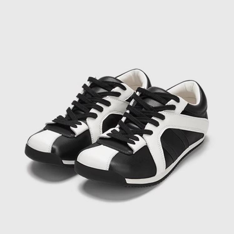 Yunfu Shu Red German training shoes for women's spring and summer 2025 new sports and leisure retro color matching platform zebra shoes