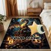 1PC Custom Name Dragon's Night Theme Floor Mat Ideal for Living Room, Game Rooms, Office, Bedroom, Office Floor Mat , Floor Mats for Home