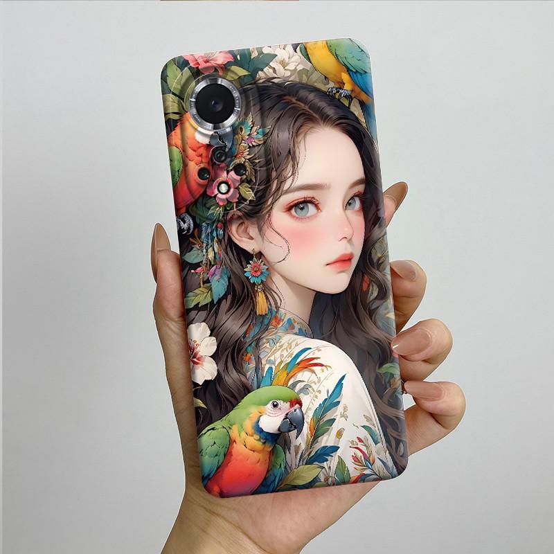 For Huawei Nova 9 / Honor 50 Phone Case NAM-LX9 NTH-NX9 Soft Silicone Sweet Painted Protective Back Cover Cute Printed Casing