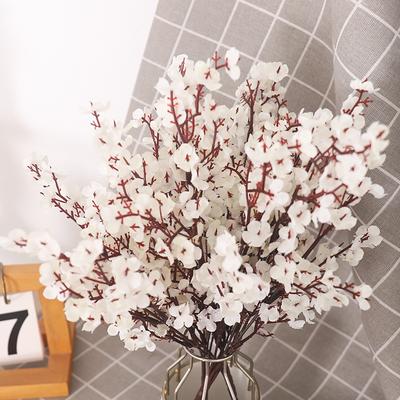 5 gabeln Pflaume Künstliche Blumen Seide Gypsophila Blumen Hause Wohnzimmer Vase Dekor Gefälschte Hochzeit Weihnachten Hintergrund Dekoration