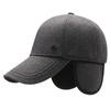 Middle-Aged And Elderly Peaked Cap Season Thickened Warm Hat Fashionable Outdoor Windproof Ear Protection Men'S Velvet Baseball Cap