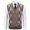 Men S V Neck Slim Fit Fleece Pullover Knit Vest