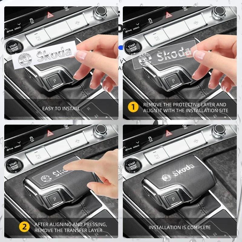 Metal Car Sticker Logo Emblem Decoration Sticker For Skoda Octavia MK2 MK1 2 3 A5 A7 A8 Fabia Karoq Superb Rapid Kamiq Scala Wsjn67