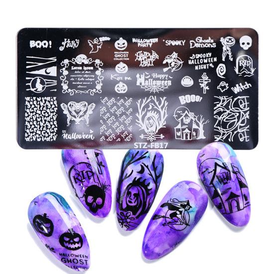 Letters Nail Stamping Plates Flower Pattern Nail Art Stamp Stencil Nail Art Tools Painting Nail