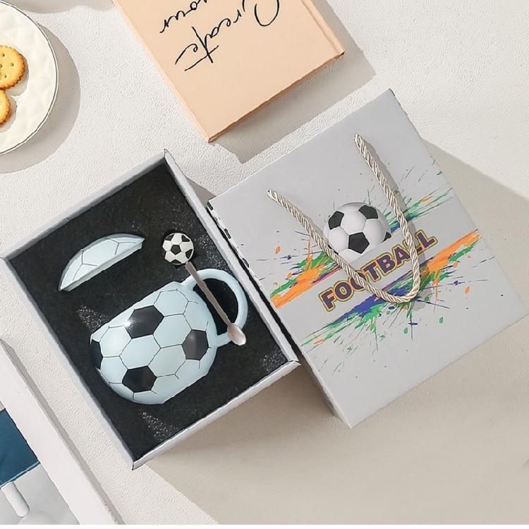 Kreativer Fußball-Form Trinkbecher 14oz Keramik-Fußballbecher Für Partys DekorationUnd Sammlerstücke