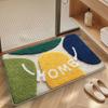 Plush Bath Mat Absorbent Non-Slip Floor Rug Bathroom Entrance Quick Dry Chenille Carpet Korean Style Home Decor
