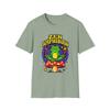 Unisex Softstyle T-Shirt Meditating Frog Mushroom Cosmic Stars Trippy Tee