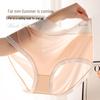 Ultra-Thin Seamless Plus Size High Waist Ice Silk Briefs for Women