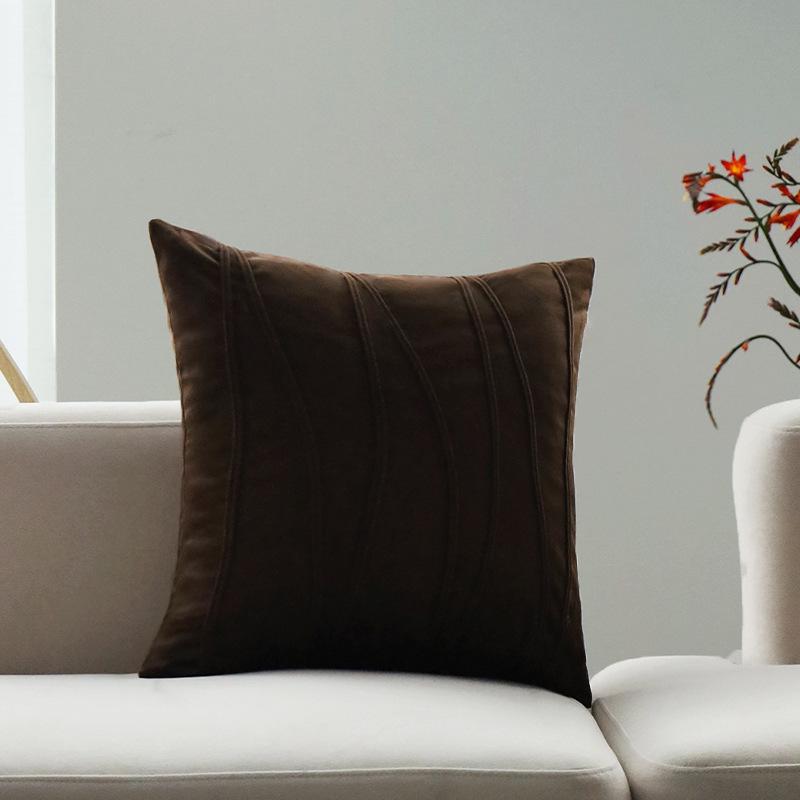 Nordic Velvet Pillowcase Solid Color Simple Rope Strap Sofa Pillow Home Pillowcase