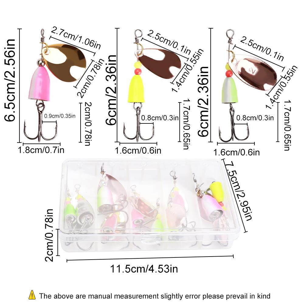 Bass Trout Fishing Lure 10pcs Bait Salmon Hard Metal Bait Set With Tackle Boxes