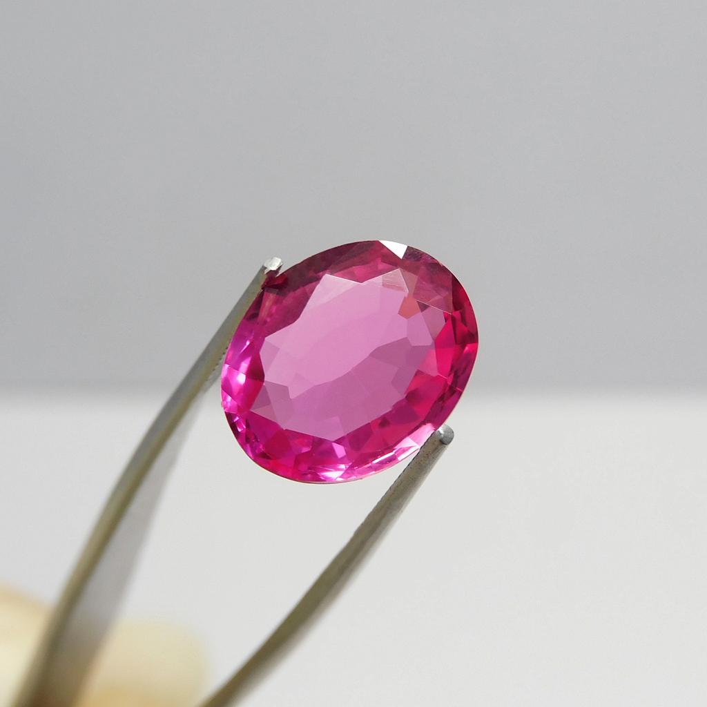Natural Pink Ruby Loose Gemstone Oval Cut 5.75 Ct for Jewelry Making and Gem Collections