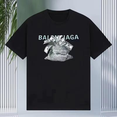 Cotton Fashion Trendy Full Tape Explosion Printed Tshirt Cotton Loose Unisexs Casual Womens Harajuku Graphic T Shirts Kpop