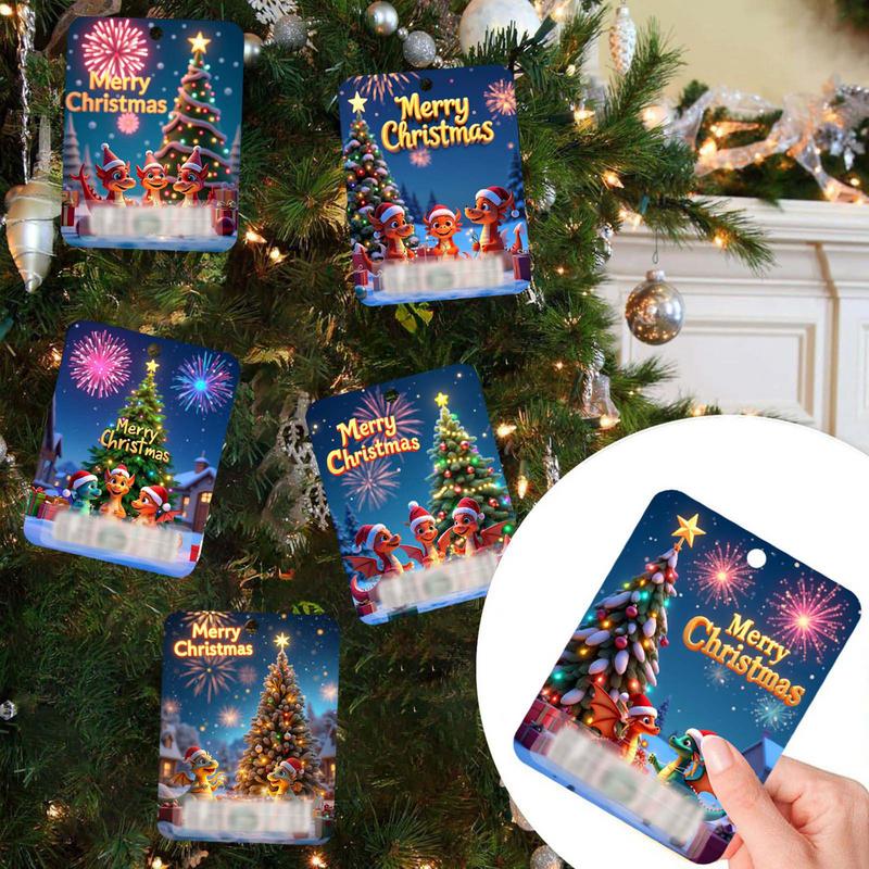 Weihnachtsgeldhalter, 8 Stück, Drachen-Schneemann-Geldhalter, süße Weihnachtsdekorationen mit Umschlägen, Bargeld, Urlaubsbedarf für