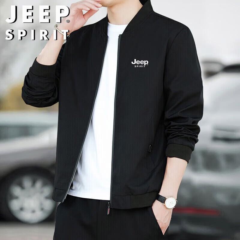 JEEP SPIRIT Men's Casual Stand Collar Jacket