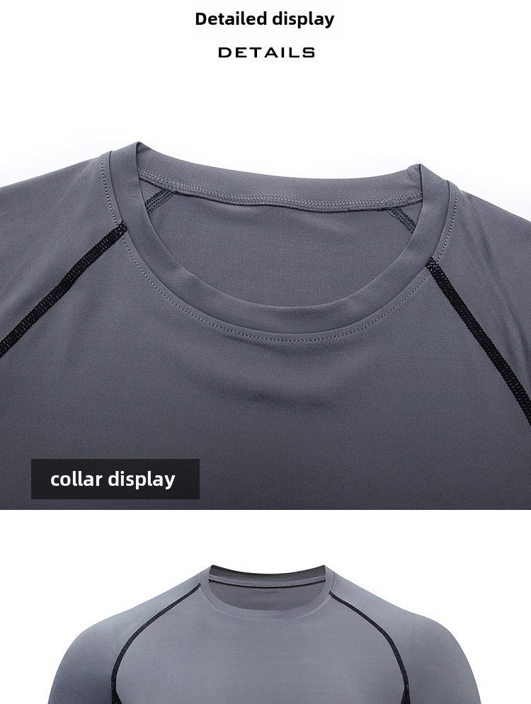 Men's Elastic Quick-Dry Long Sleeve for Autumn/Winter Training, Cycling, and Running