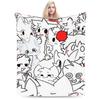 Boykisser Silly Cat    Blanket  Super Warm Funny Plush Throw Blanket For Kids Outdoor Flannel Bedspread Bed Cover