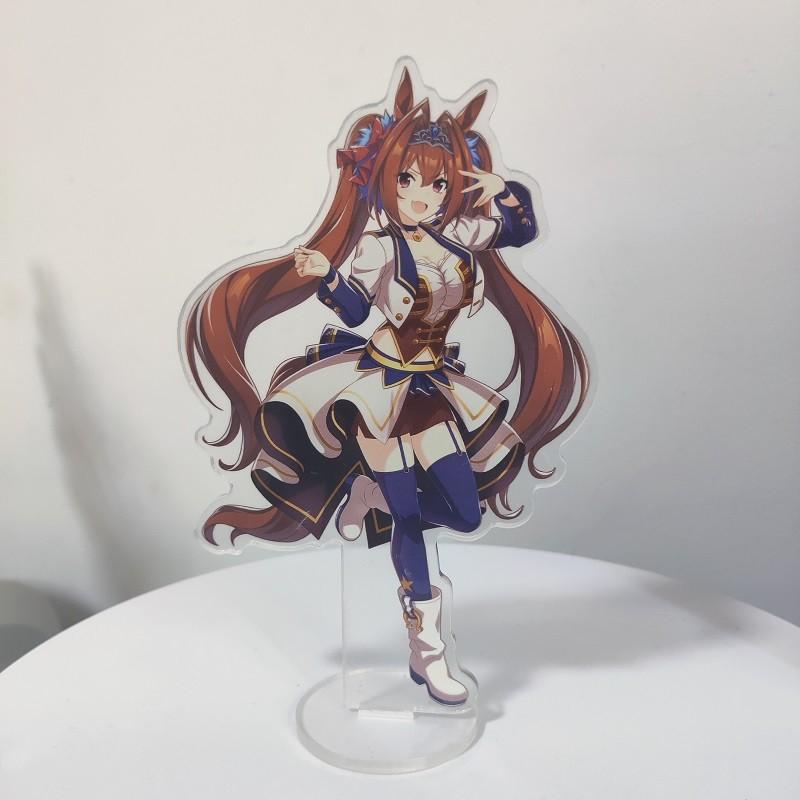 Japan Beautiful Derbil 15 Cm Cartoon Characters Acrylic Double-sided Stand Model Kawaii Cute Office Decoration Panel Permanent Recording Fans