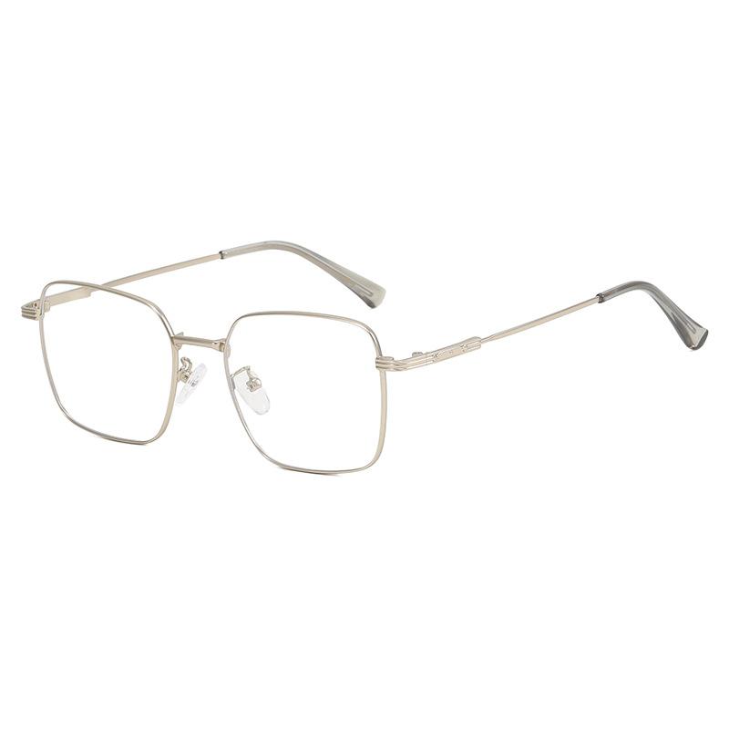 New Sven metal square small frame anti-blue flat glasses women's glasses frame men can be equipped with myopia HC