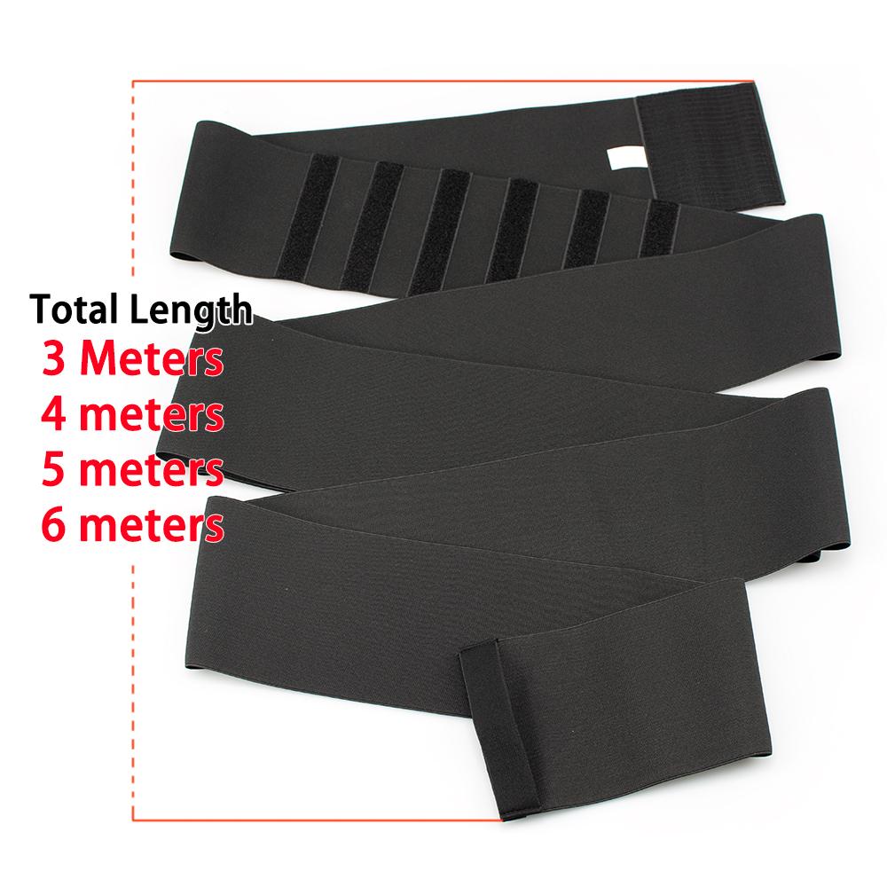 Custom Logo 12.5cm Latex 4 5 6 Meters Slimming Tummy Belt Stretch Bandage Waist Cinchers Firm Control Plus Size Breathable