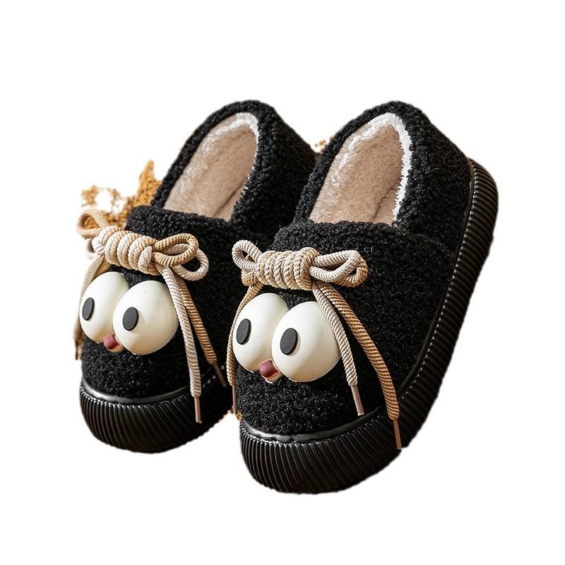 Cute Cotton Shoes Winter 2025 New Indoor Home Bag Heel Warm Plush Shoes Lightweight Soft Sole