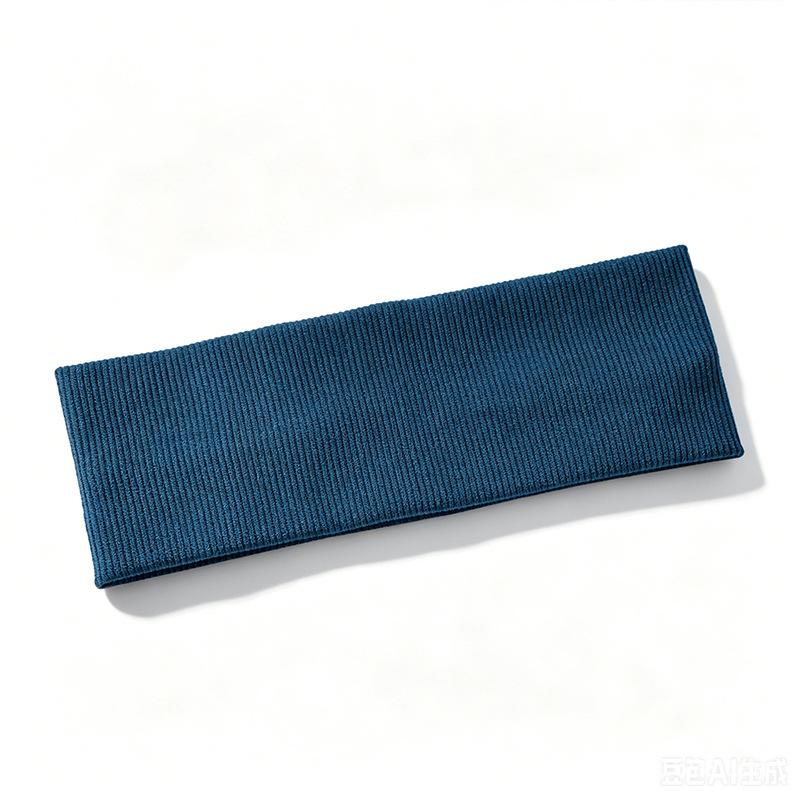 Wide-edged elastic hair band, women's face wash, makeup versatile headband, ribbed sports knitted headgear, headband.