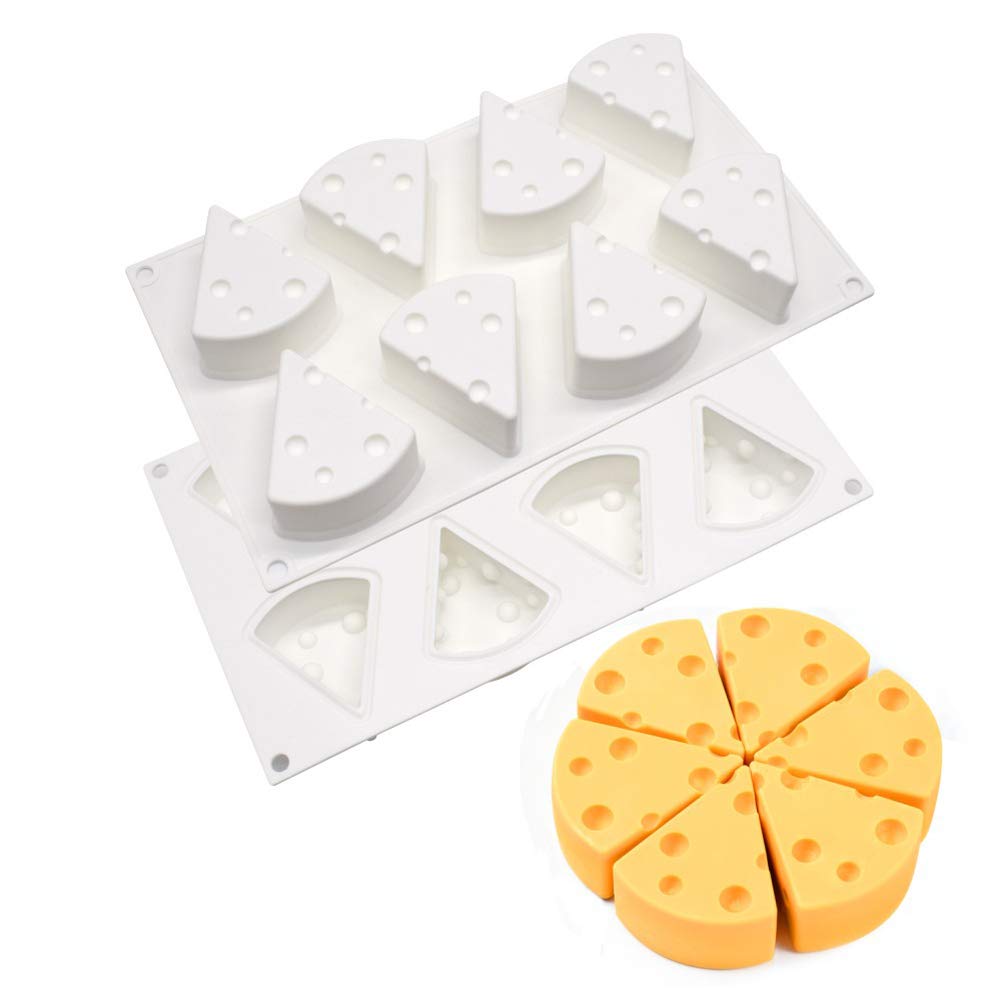 Silicone Mousse Cake Mold, 3D Bakeware DIY Mold, 8-Cavity Small Cheese Cake Mold