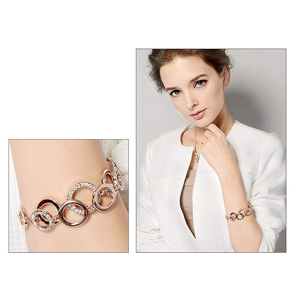 AAA Crystal 18k Rose Gold Stylish Bracelete for Women and Girls