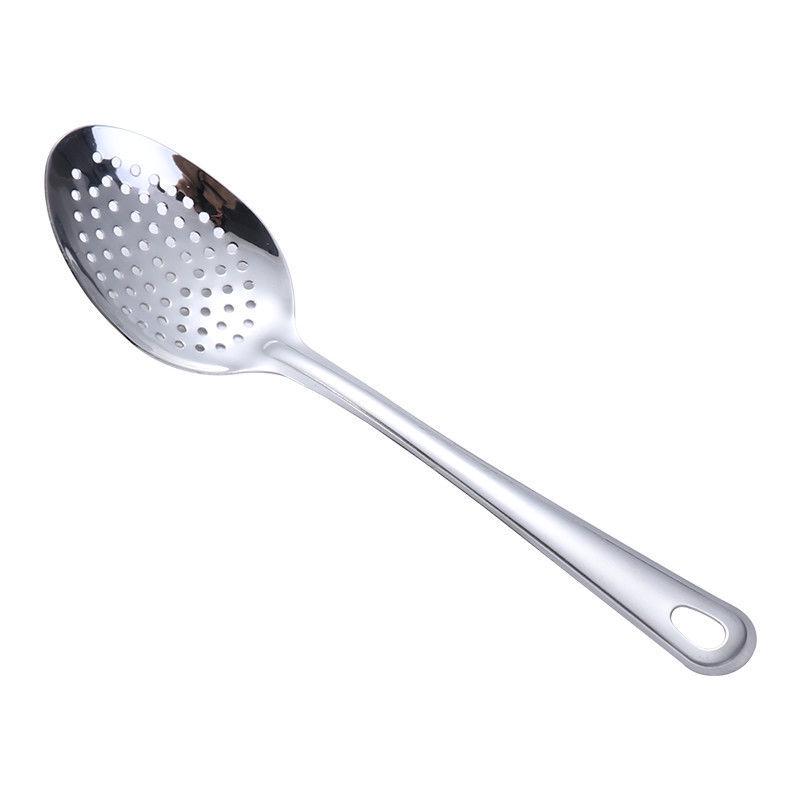 Durable Stainless Steel Skimmer Ladle: Perfect for Frying, Dumplings, Noodles, and More - Essential Kitchen Mesh Tool