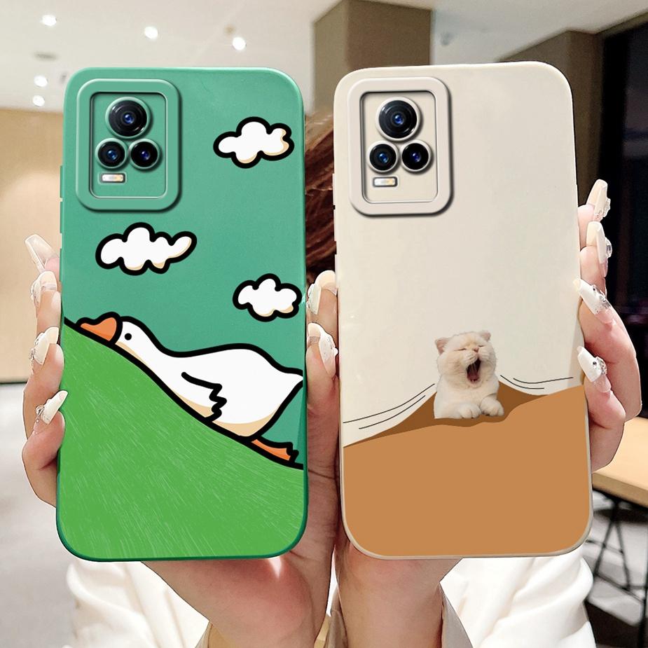 For Vivo V21e 4G Case V2061 Cute Funny Cartoon Cover 6.44'' Phone Case For Vivo V21 V2066 V2108 VivoV21 E V21e Soft Fundas Coque