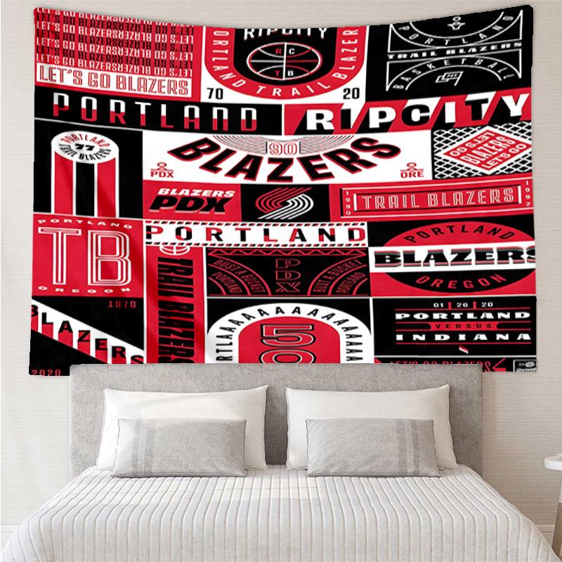 Trail Blazers Logo Quick-Dry Tapestry Hanging for Bedroom,Livingroom, Playroom,Decor Art Room Wall Tapestry Holiday and Birthday Gifts