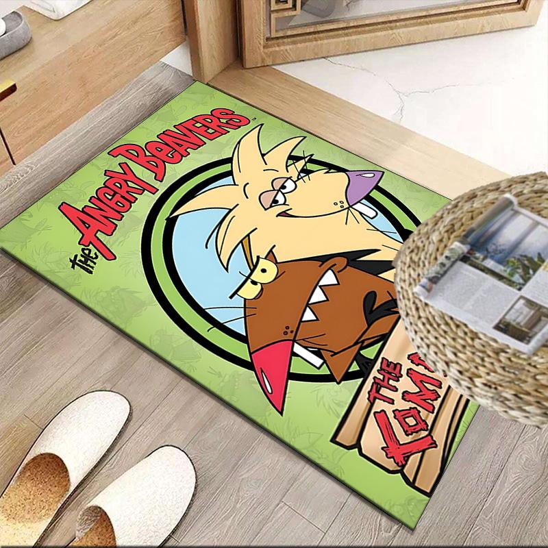 Angry Beavers Adventure Carpet, Kitchen Rugs, Yoga Mat, Non-Slip Mats, Rug for Bathroom, Living Room bedroom, Camping Rugs Christmas Gift