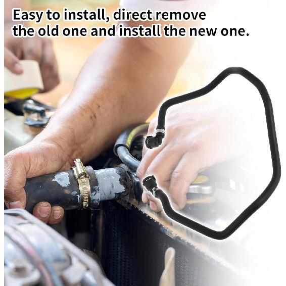 Radiator Hose Heater Hose No.17127535528 for BMW X3 2018-2019 for BMW X4 2019 Black Rubber 1 Pc Cylinder Head Coolant Pipe Good Sealing