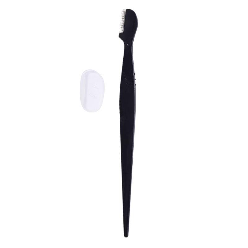 1pcs Eyebrow Razors, Straight Handle Eyebrow Makeup Tools Grooming Razors, Unisex Stainless Steel Hair Remover With Protective Cover