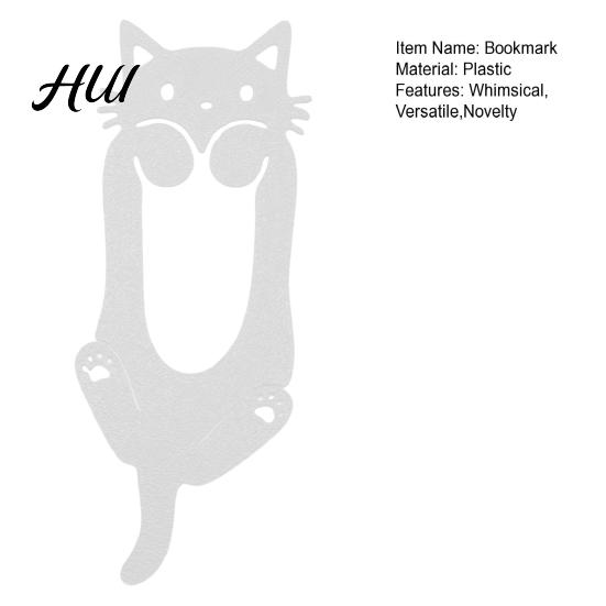 Cat Bookmark Cute Plastic Notebook Clip Marker Creative Funny Book Decor Animal Shape Functional Page Holder for Reading Unique Design