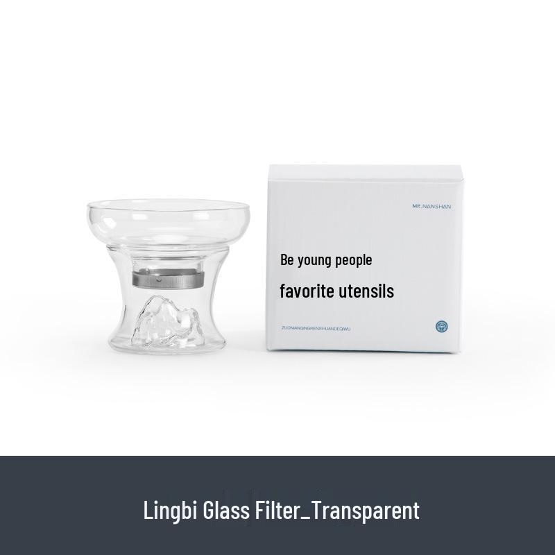 Наньшань г-н. Набор стеклянных фильтров для чая Lingbi: Креативное стеклянное ситечко для чайной церемонии Гунфу.