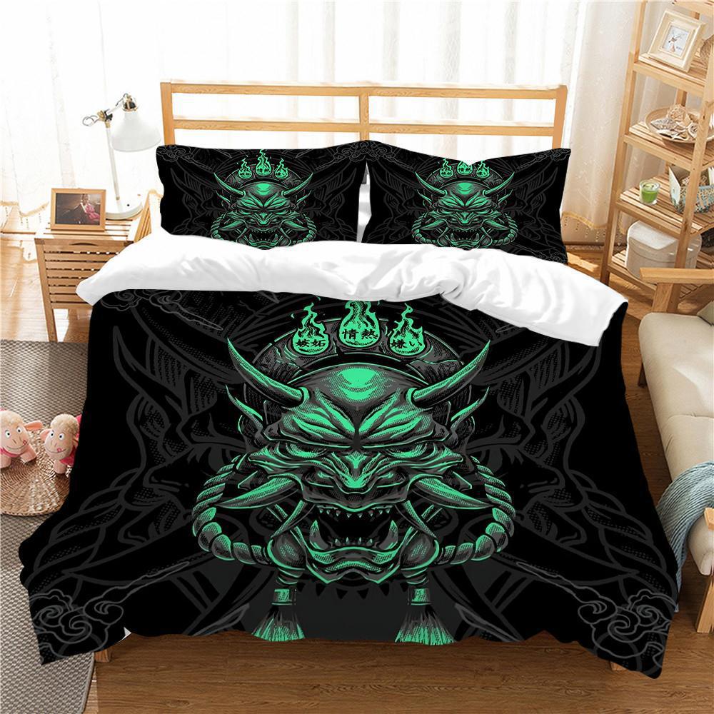 Three-Piece Digital Printing Kit Bedding, Skull Printing Home Textile Four-Piece Quilt